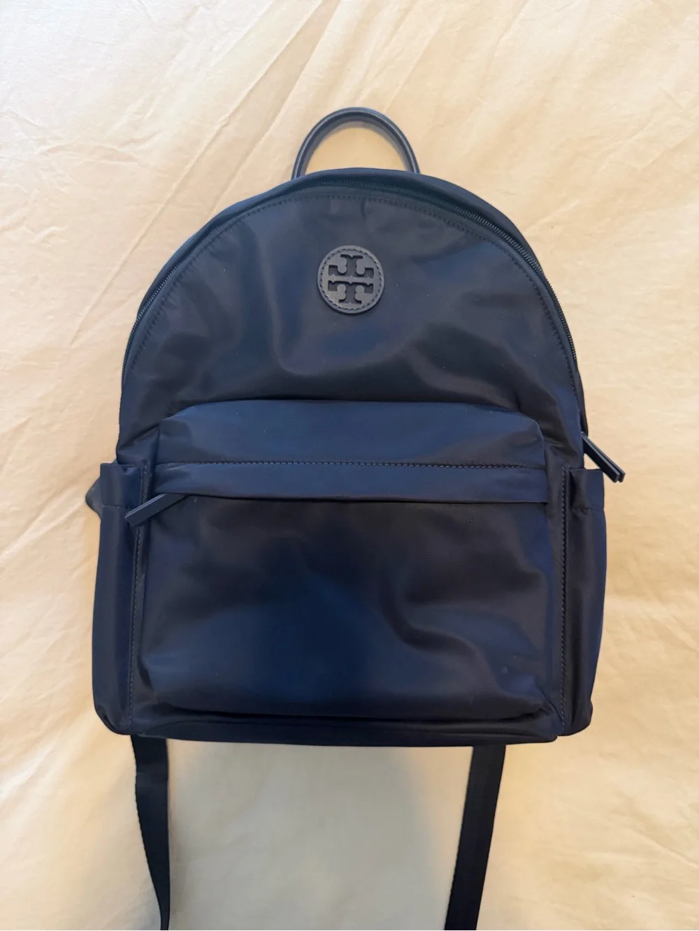 Tory Burch Ella Navy Nylon Backpack